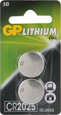 Батарейка GP Lithium, CR2025, 3V, 2 ш...