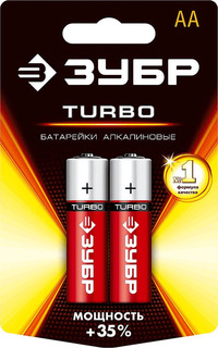 Батарейка Зубр Turbo, AA (LR06/15А), ...