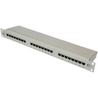Патч-панель 19" 1U, порты: 24 x RJ-45...