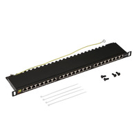 Патч-панель в шкаф 19" 0.5U, порты: 2...