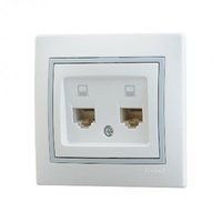 Розетка RJ-45+RJ-45 скрытый монтаж, I...