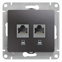 Розетка RJ-45+RJ-45 скрытый монтаж ка...