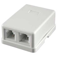 Розетка RJ-11+RJ-11 открытый монтаж, ...