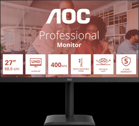 Монитор 27" AOC U27E4CV IPS, 3840x216...
