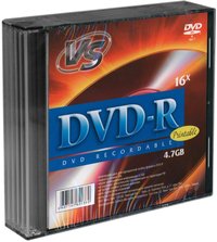 Диск VS DVD-R, 4.7Gb, 16x, Slim Case,...