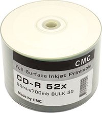 Диск CMC CD-R, 700Mb, 52x, Bulk, 50 ш...