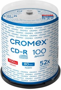 Диск CROMEX CD-R, 700Mb, 52x, Cake Bo...