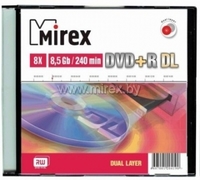 Диск DVD+R 8.5Gb 8x Mirex, Dual Layer...
