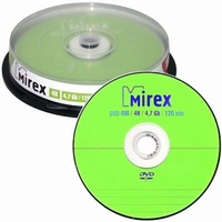 Диск DVD-RW 4.7Gb 4x Mirex, Cake Box ...