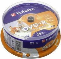 Диск Verbatim DVD-R, 4.7Gb, 16x, Cake...