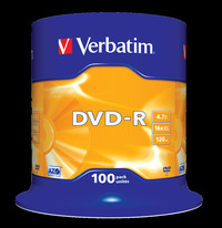 Диск Verbatim DVD-R, 4.7Gb, 16x, Cake...