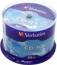 Диск Verbatim CD-R, 700Mb, 52x, Cake ...