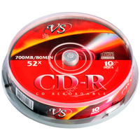 Диск VS CD-R, 700Mb, 52x, Cake Box, 1...