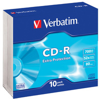 Диск Verbatim CD-R, 700Mb, 52x, Slim ...