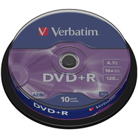Диск Verbatim DVD+R, 4.7Gb, 16x, Cake...