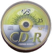 Диск VS CD-R, 700Mb, 52x, Shrink, 25 ...