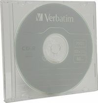 Диск Verbatim CD-R, 700Mb, 52x, Slim ...