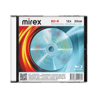 Диск Mirex Blu-Ray, 25Gb, 12x, Slim C...