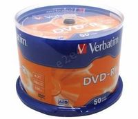 Диск Verbatim DVD-R, 4.7Gb, 16x, Cake...