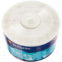 Диск Verbatim CD-R, 700Mb, 52x, 50 шт...
