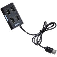 Концентратор BURO BU-HUB4-U2.0, 4xUSB...