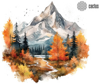 Коврик для мыши Cactus Autumn mountai...