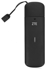 Модем ZTE MF833N, LTE, USB, черный (M...