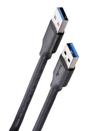 Кабель USB(Am)-USB(Am), 1 м, черный, ...