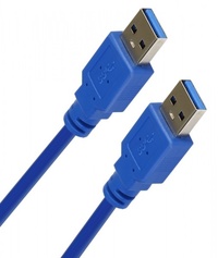 Кабель USB(Am)-USB(Am), 1.8 м, синий,...