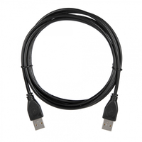 Кабель USB(Am)-USB(Am), 3 м, черный, ...