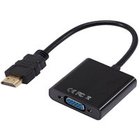Кабель HDMI(19M)-VGA(15F), 15 см, чер...