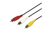 Кабель 3xRCA(M)-3xRCA(M), 10 м, черны...
