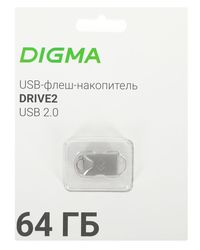 Флешка 64Gb USB 2.0 DIGMA DRIVE2, сер...