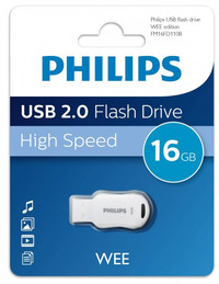 Флешка 16Gb USB 2.0 PHILIPS WEE, белы...